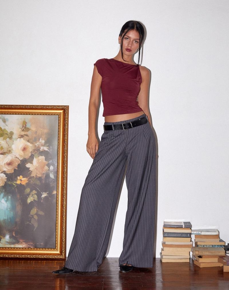 Women's Motel Rocks Sagawa Tailored Trousers Dark Grey | LOK4528WC