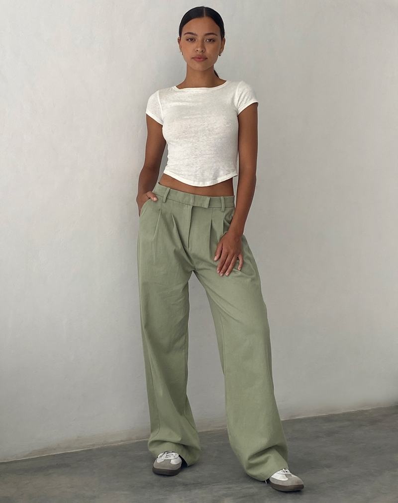 Women\'s Motel Rocks Satria Extra Wide Trousers Green | RCJ7438MA