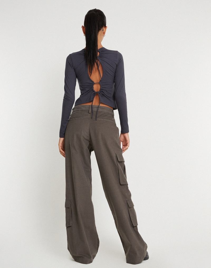 Women's Motel Rocks Shan Wide Leg Trousers Dark Grey | BCP7273XM