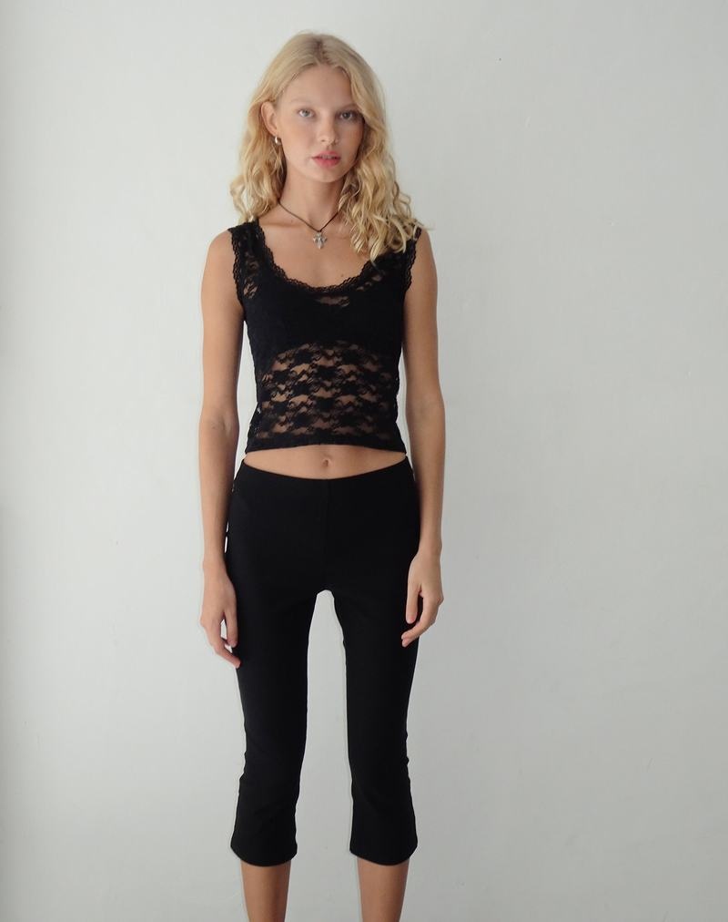 Women's Motel Rocks Tahoa Lace Vest Black | CBQ2286MC